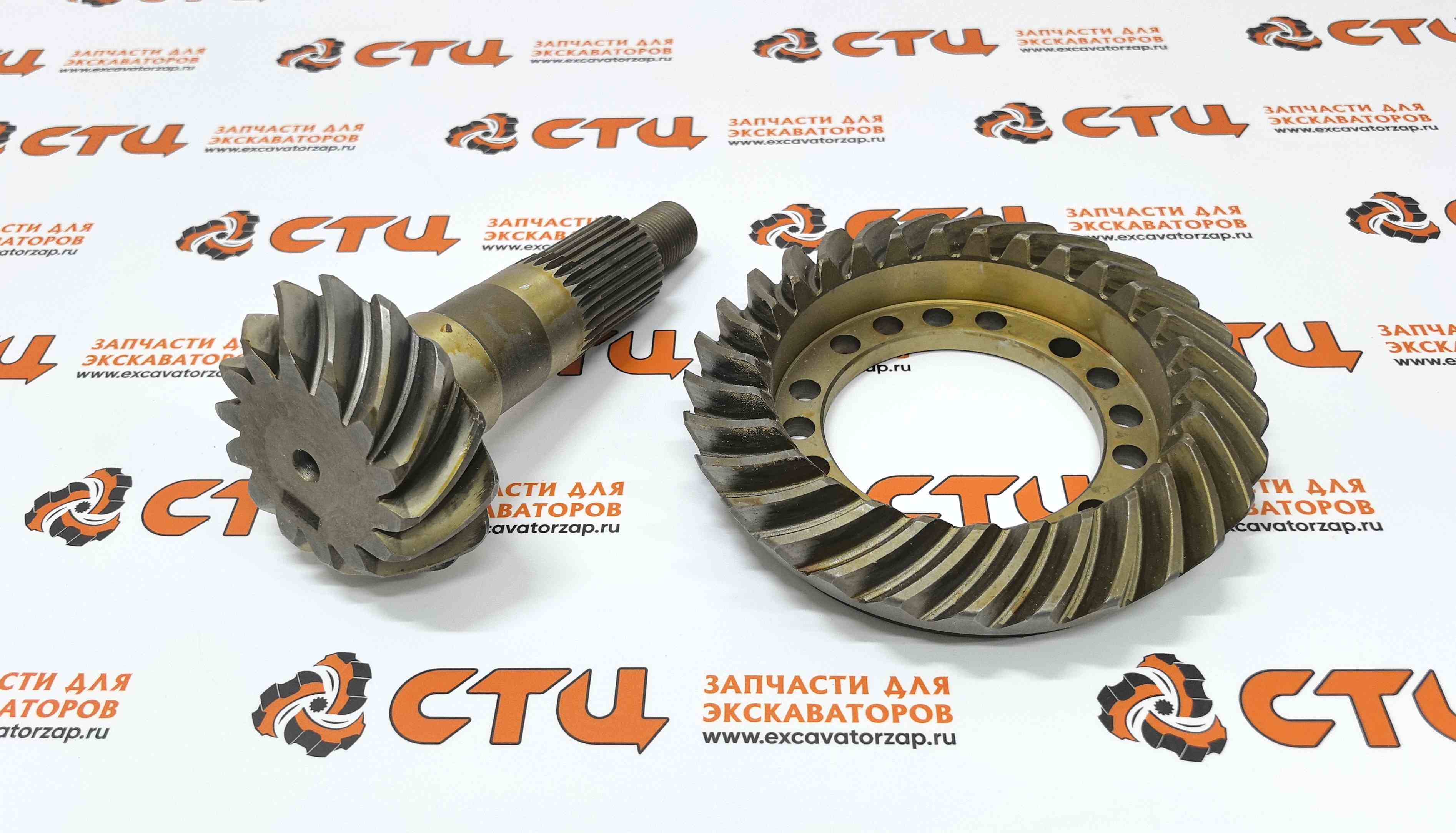 Главная пара 4475.205.092, 4475205092, 4475-205-092 (аналог, Турция) переднего моста экскаватора погрузчика HYUNDAI H940S