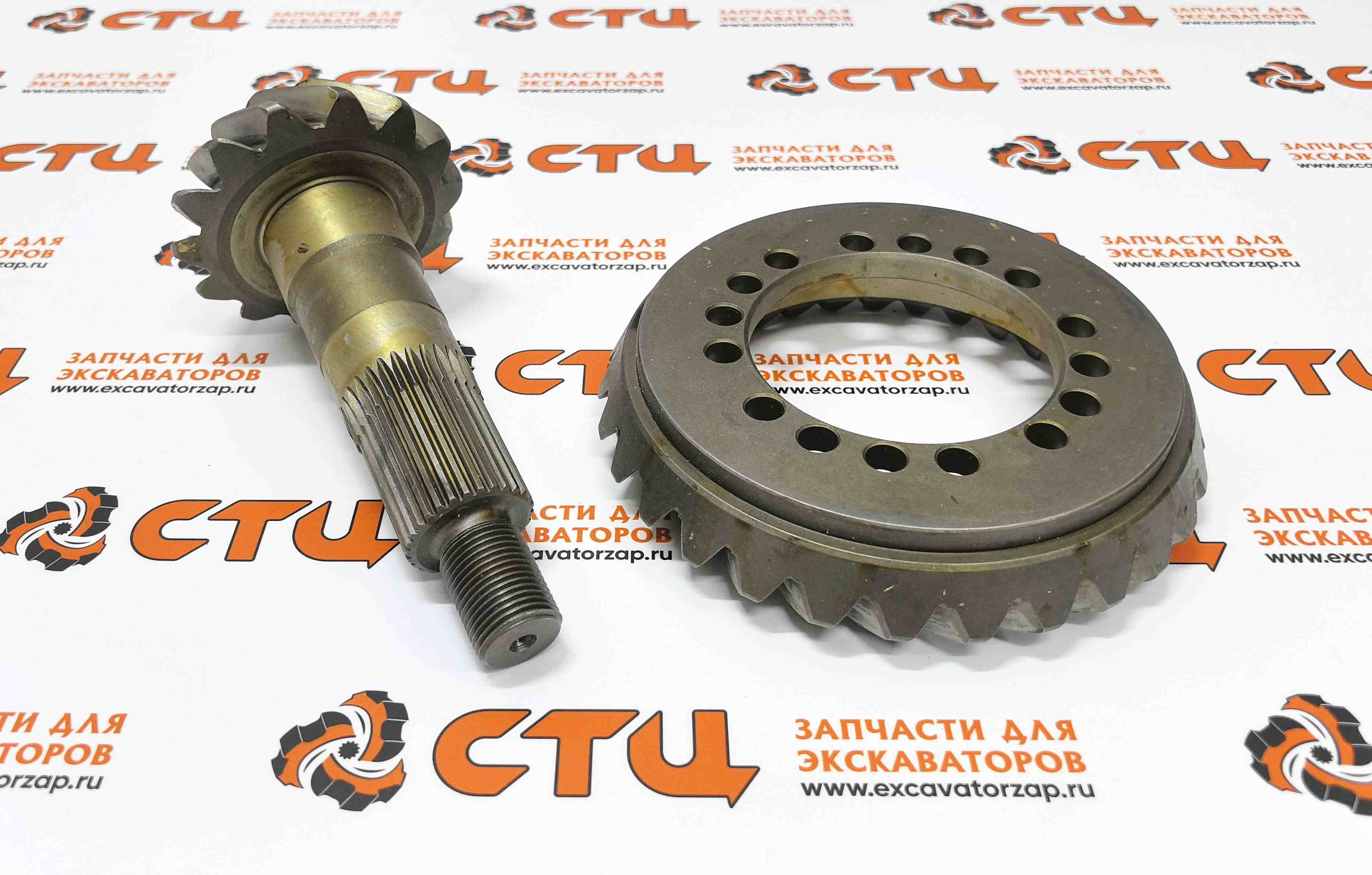 Главная пара 4475.205.092, 4475205092, 4475-205-092 (аналог, Турция) переднего моста экскаватора погрузчика HYUNDAI H940S