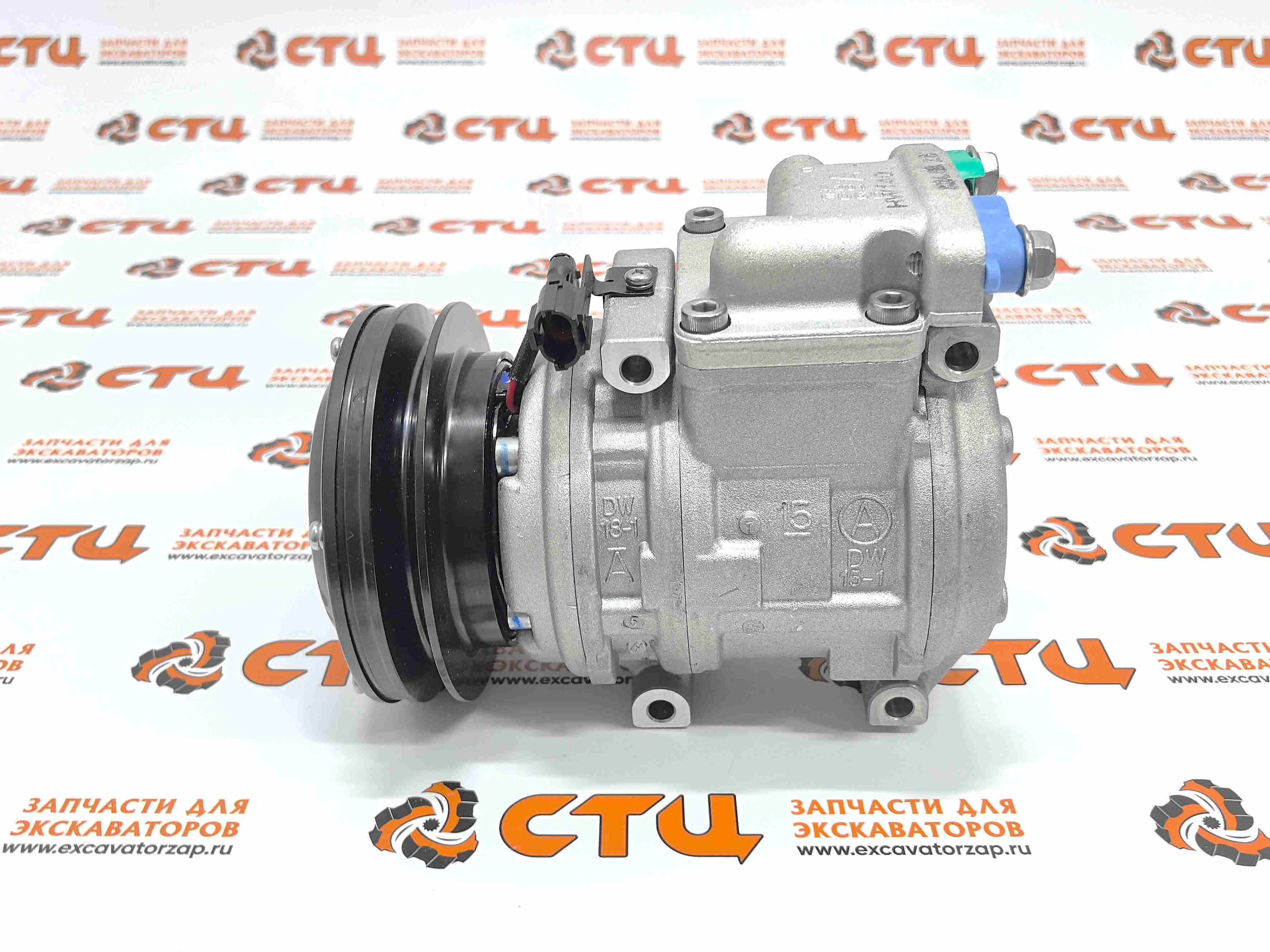 Компрессор кондиционера 11Q6-90090 (аналог, Корея) экскаватора HYUNDAI серии HX, WX