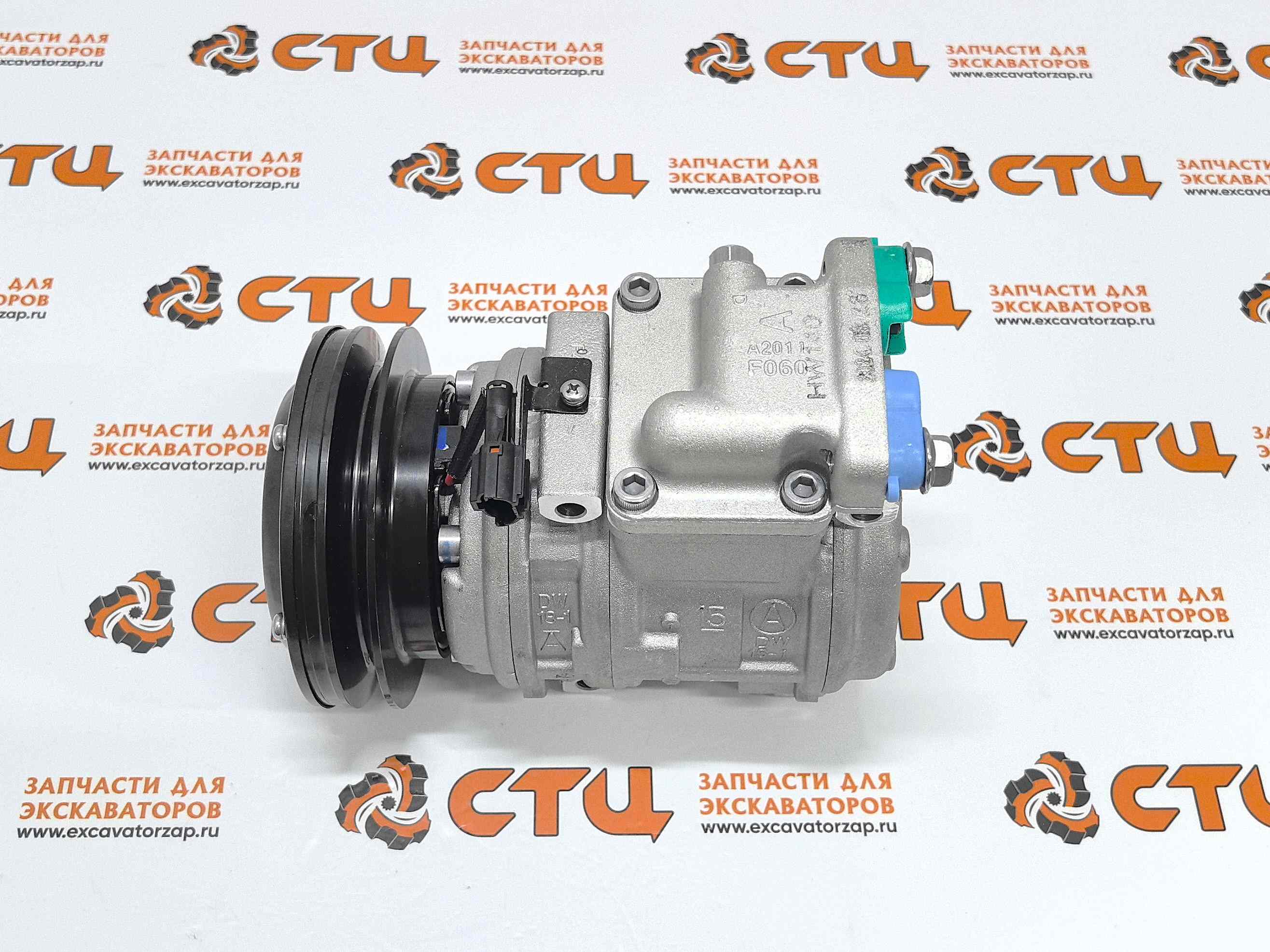 Компрессор кондиционера 11Q6-90090 (аналог, Корея) экскаватора HYUNDAI серии HX, WX