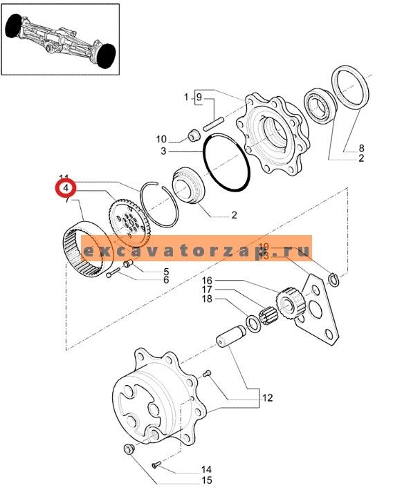 Запчасти для Komatsu WB93...WB97