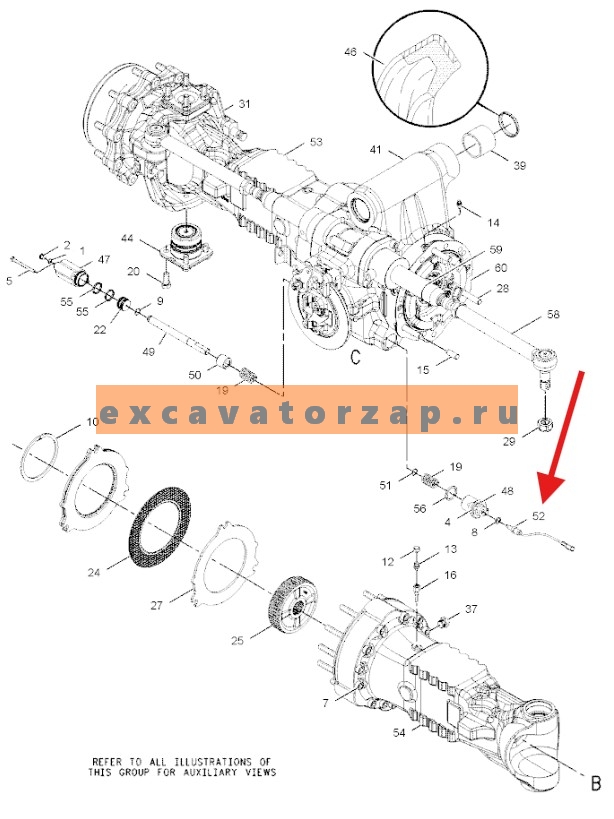 Запчасти для CAT 428/432/434/444