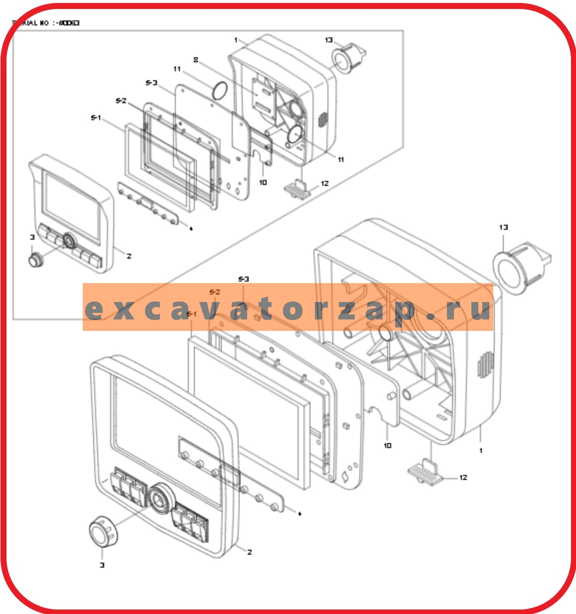 Монитор 21Q6-30105 (панель приборов, дисплей) экскаватора HYUNDAI R140LC-9, R140LC-9S, R140W-9, R170W-9, R180W-9S, R210W-9, R220LC-9S, R290LC-9, R300LC-9, R320LC-9, R350LC-9, R380LC-9