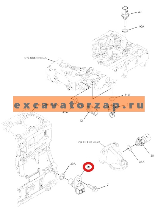 Запчасти для CAT 428/432/434/444