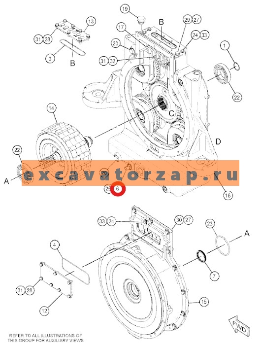 Запчасти для CAT 428/432/434/444
