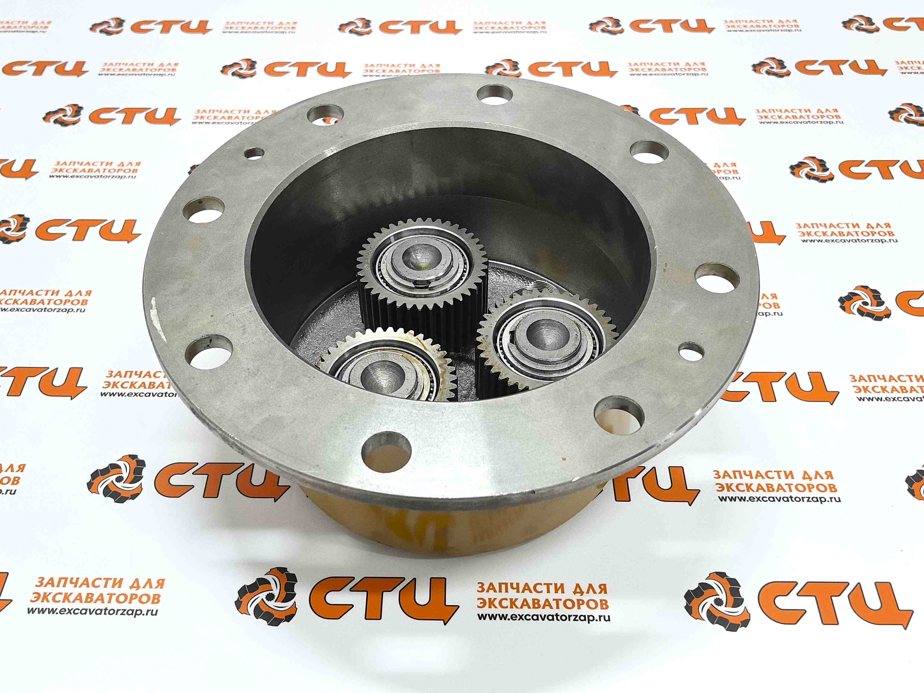 Крышка бортового редуктора в сборе (с сателлитами) T165416 (аналог, Турция) переднего моста экскаватора погрузчика John Deere 410G, 410E