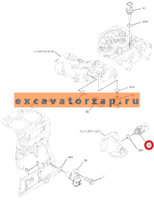 Запчасти для CAT 428/432/434/444