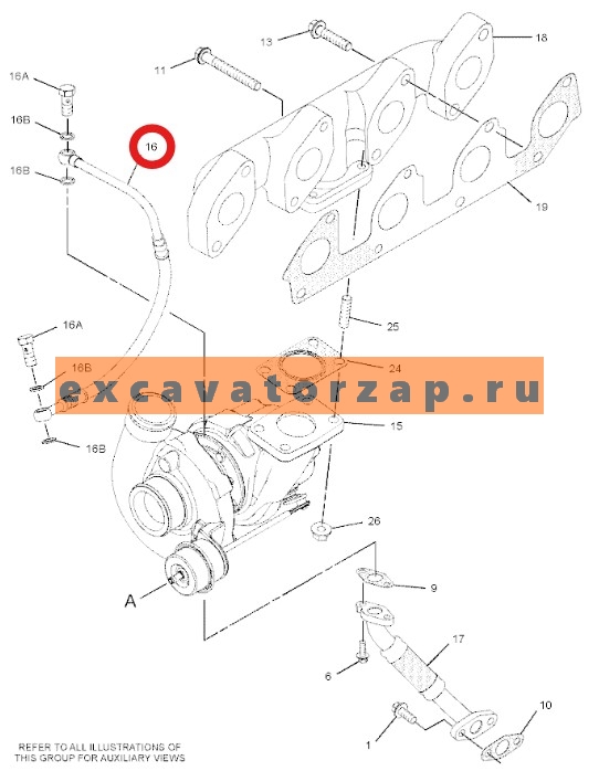 Запчасти для CAT 428/432/434/444