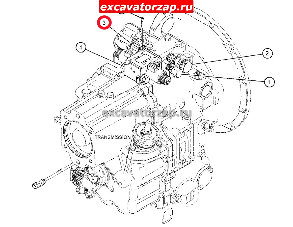 Клапан (соленоид) F03/40067, F0340067 КПП экскаватора погрузчика Hidromek 102S