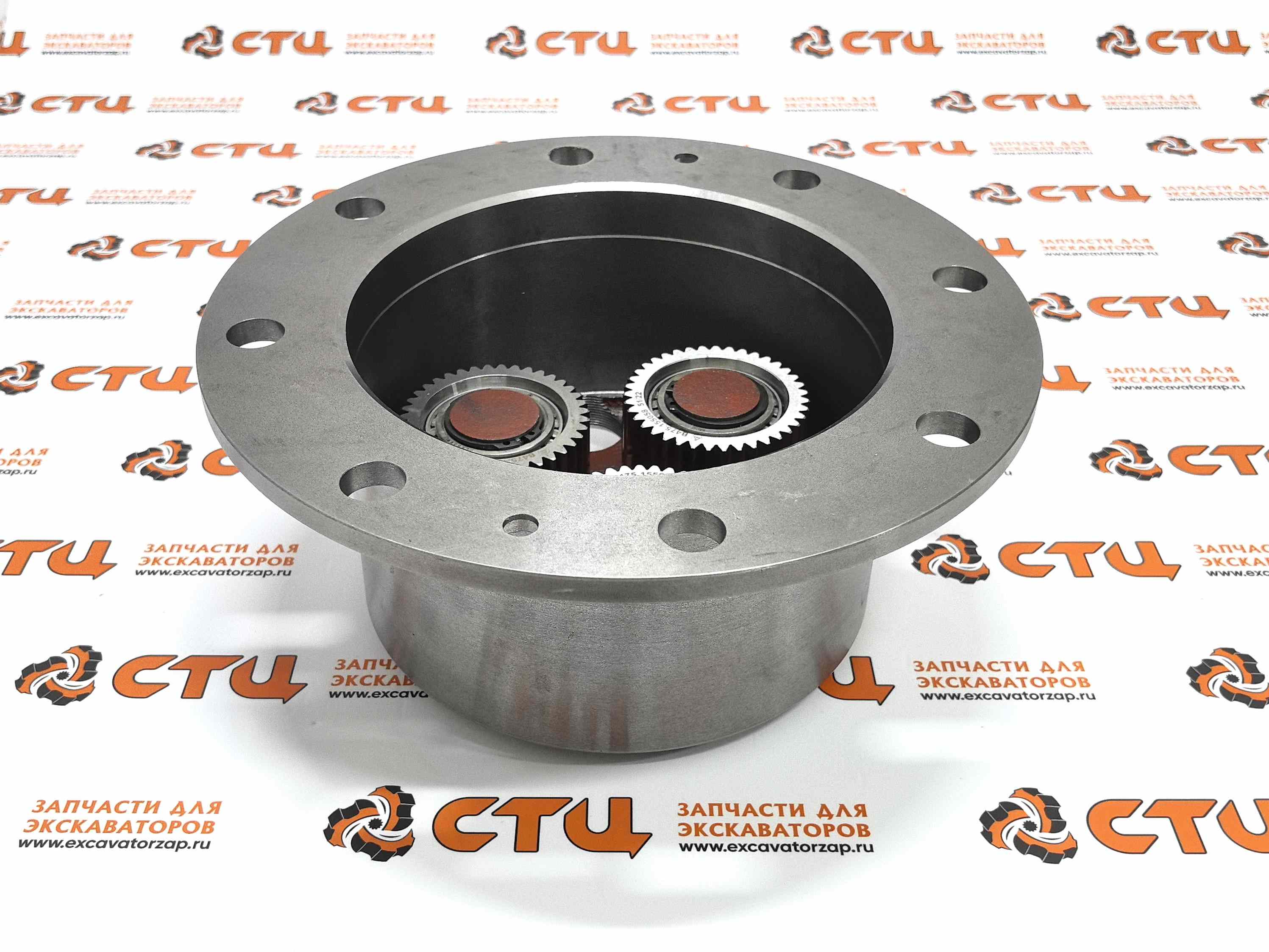 Крышка бортового редуктора в сборе (с сателлитами) T165416 (производство Турция) переднего моста экскаватора погрузчика John Deere 410G, 410E