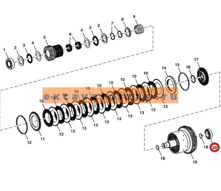 Запчасти для John Deere 315SK/325J/325K