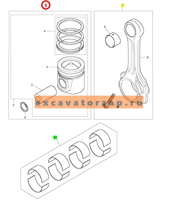 Запчасти для CAT 428/432/434/444
